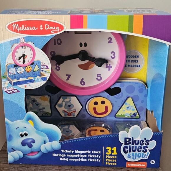 Melissa and Doug Blues Clues You Tickety Tock Magnetic Clock NWT - Picture 3 of 9